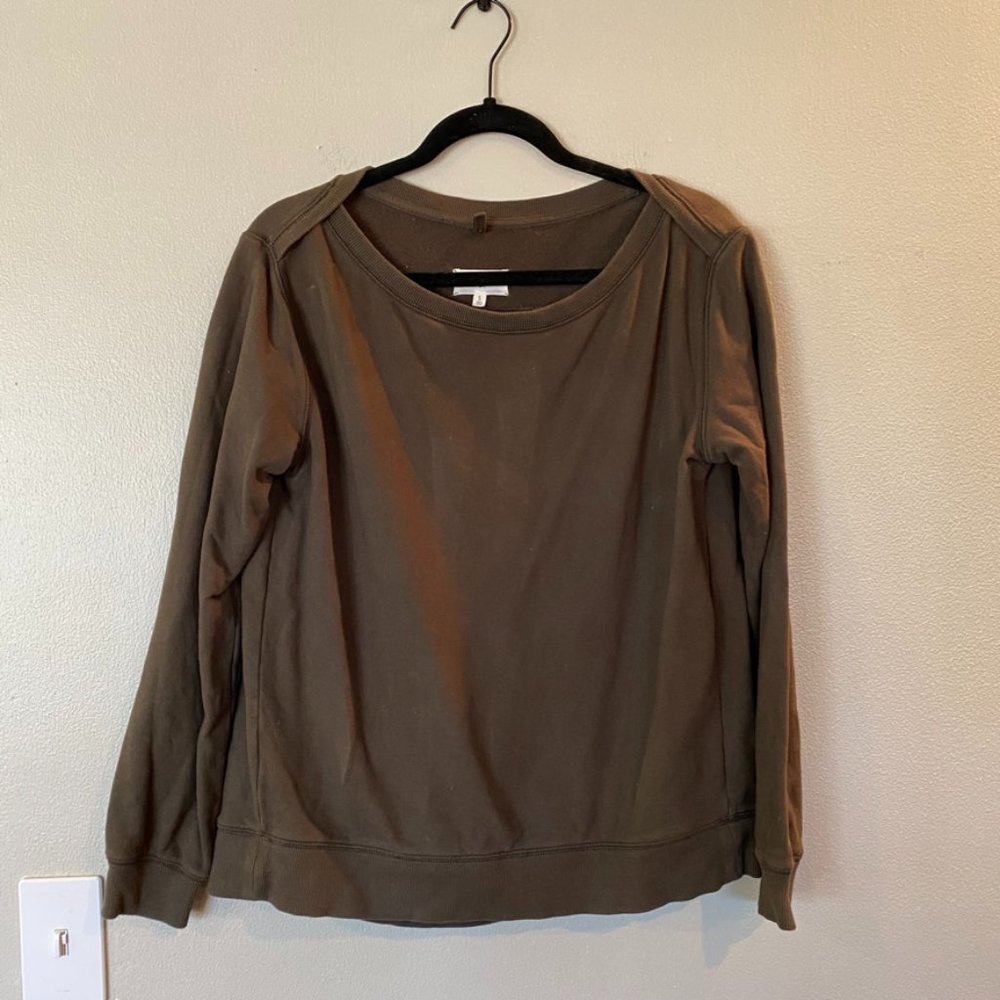 Lou & Grey Loft Olive Green Sweatshirt Size S
